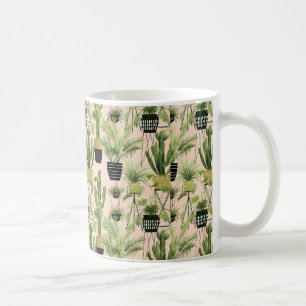 Mug Oasis intérieure   Motif de ligne Plante