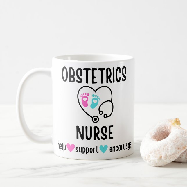 Mug OB Infirmière Cadeau obstétrique Infirmière obstét (Avec donut)
