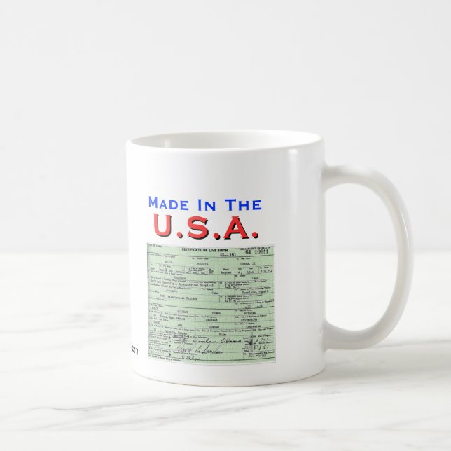 Mug Obama : Fabriqué aux Etats-Unis (Droite)