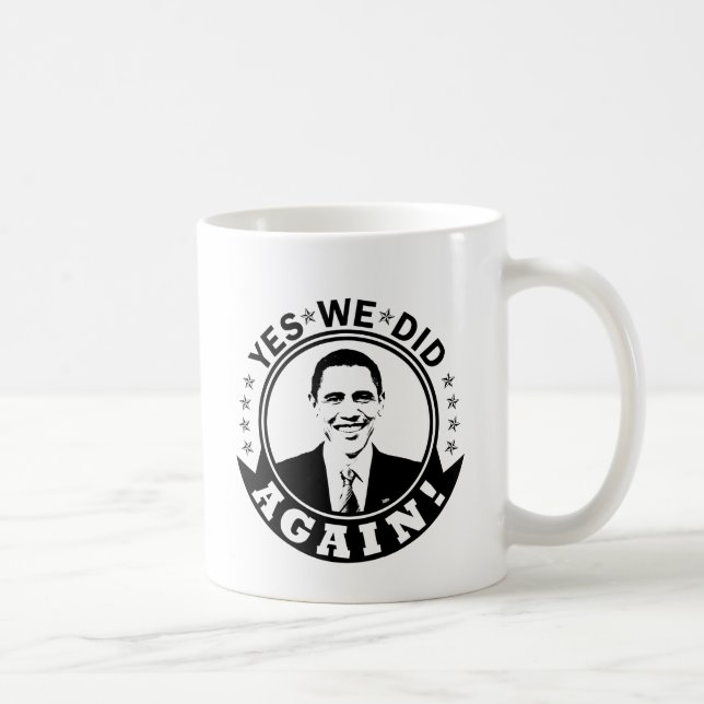 Mug Obama Oui, encore V1 BW (Droite)