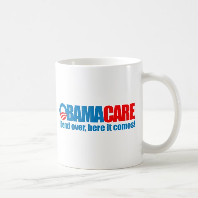 Mug Obamacare - courbure ici elle vient (Droite)