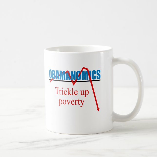 Mug Obamanomics - filet vers le haut de la pauvreté (Droite)