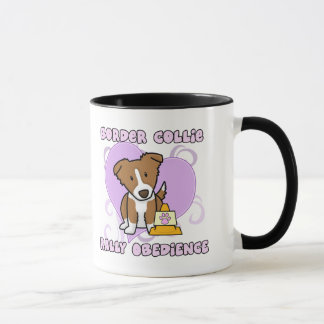 Mug Obéissance Brown de rassemblement de Kawaii border