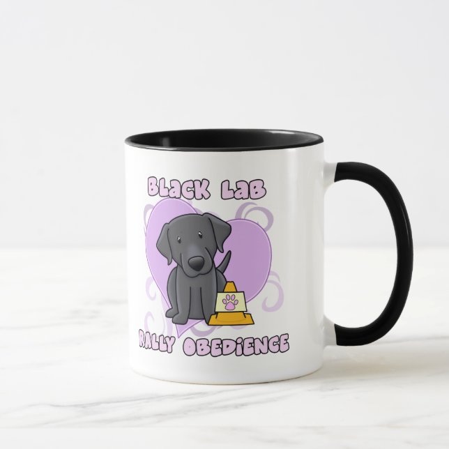 Mug Obéissance noire de rassemblement de laboratoire (Droite)