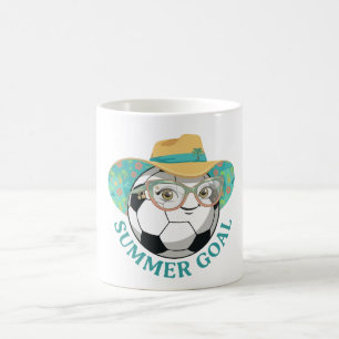 Mug Objectif d'été ballon de football tropical
