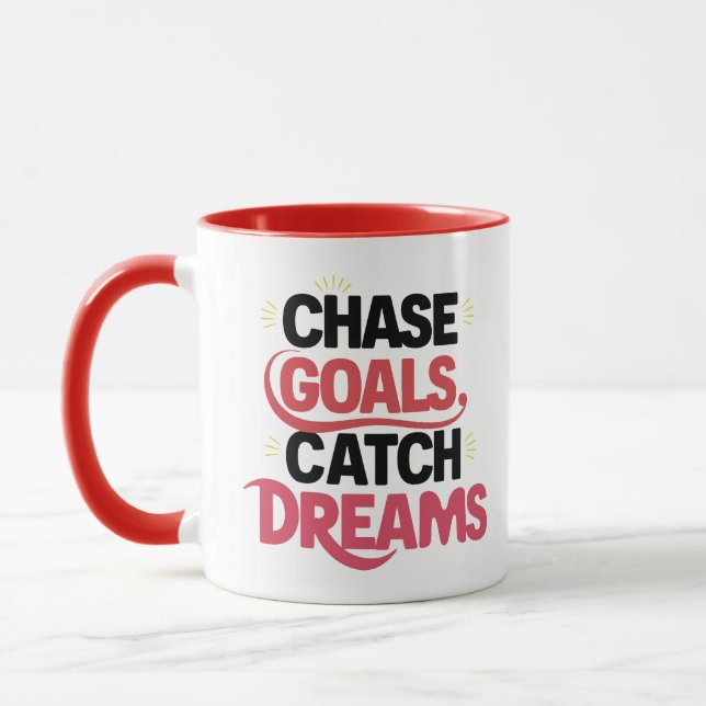Mug Objectifs de la chasse Rêves de capture, motivatio (Gauche)