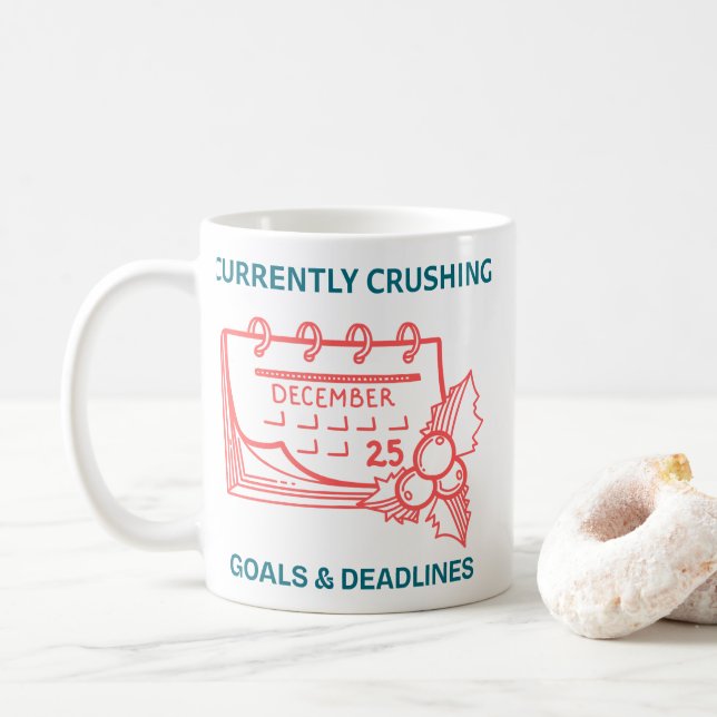 Mug Objectifs Motivants de Concassage Délais (Avec donut)