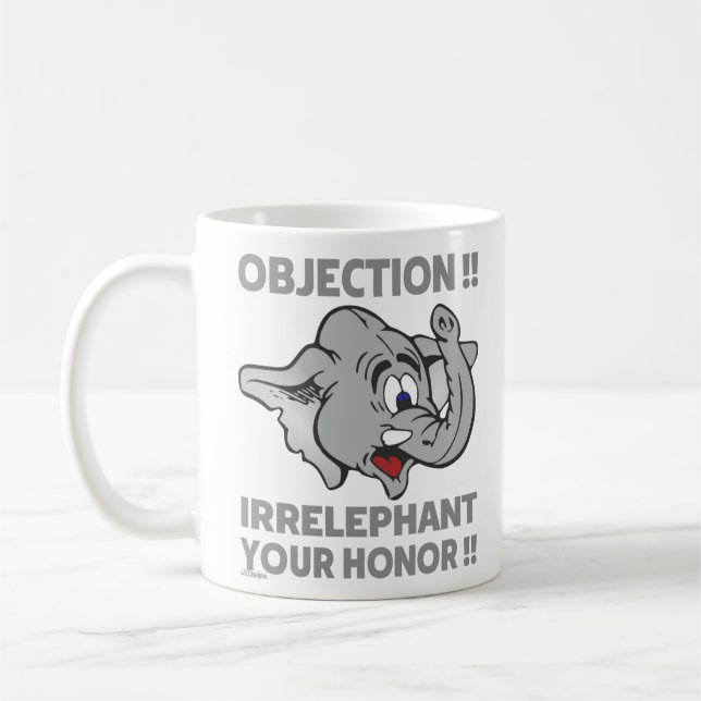 MUG OBJECTION ! IRRELEPHANT VOTRE HONNEUR ! (Gauche)