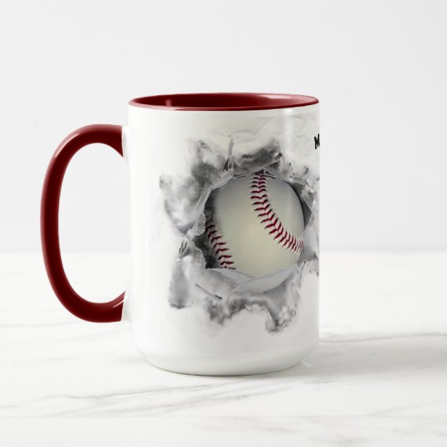 Mug Objet de collection personnalisé de baseball (Gauche)