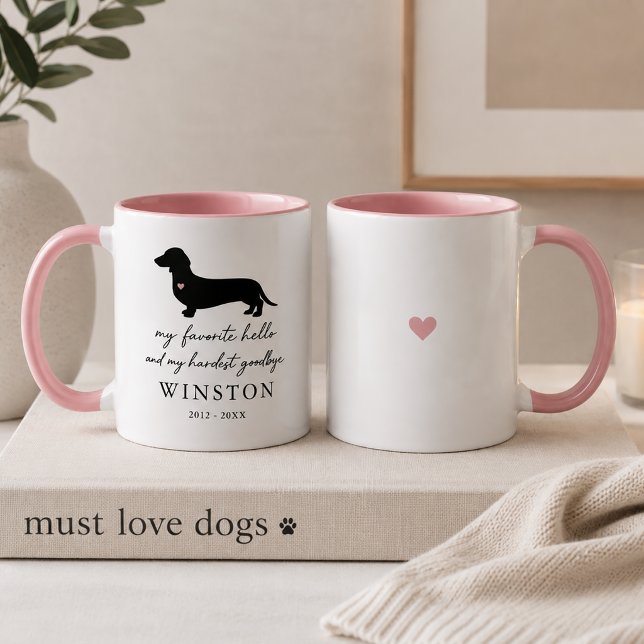 Mug Objet de souvenir personnalisé pour la perte d'un  (Créateur téléchargé)