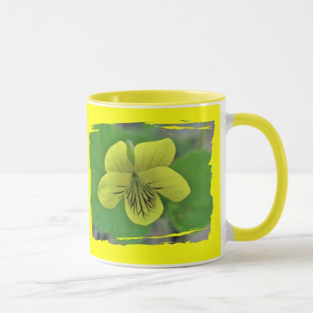 Mug Objets de coordination de violette jaune sauvage (Droite)