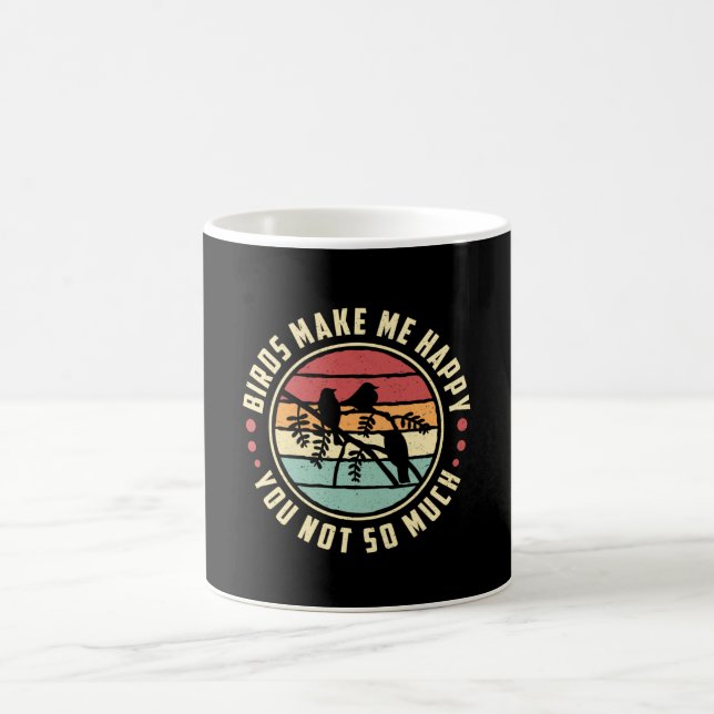 Mug Observation d'oiseaux Les oiseaux me rendent heure (Centre)