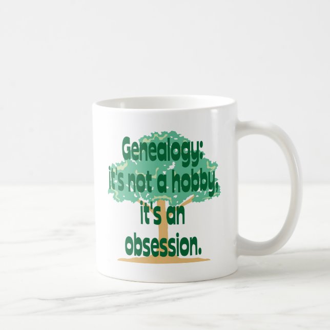 Mug Obsession de généalogie (Droite)