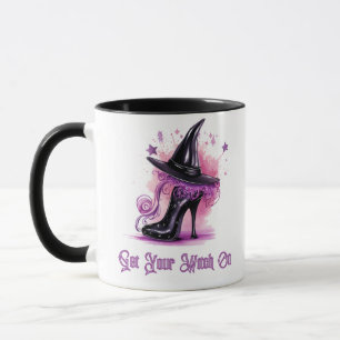 Mug Obtenez votre sorcière sur les bottes et Halloween