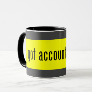 Mug Obtenir des comptes - Jaune et Noir