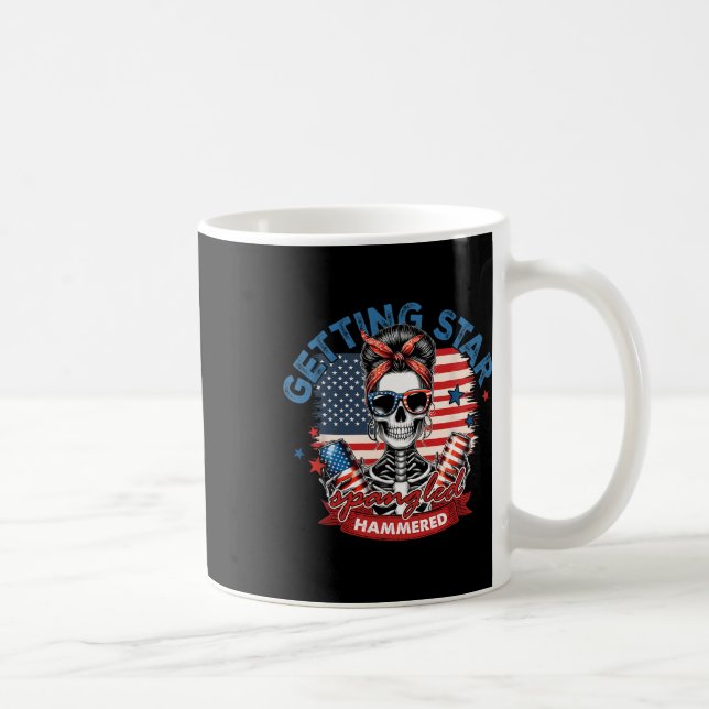 Mug Obtenir Étoile Frappée Hammer Squelette Américain  (Droite)