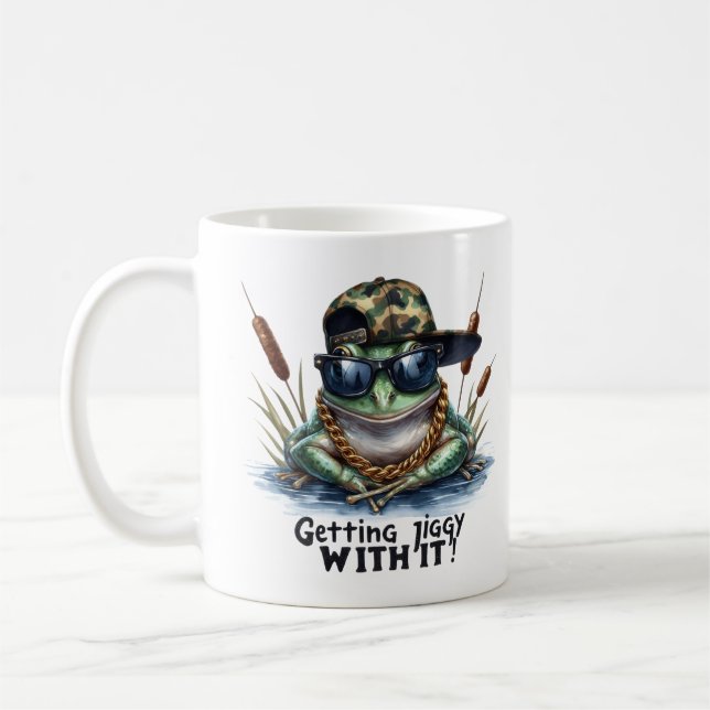 Mug Obtenir Jiggy Funny crapaud Citation graphique (Gauche)