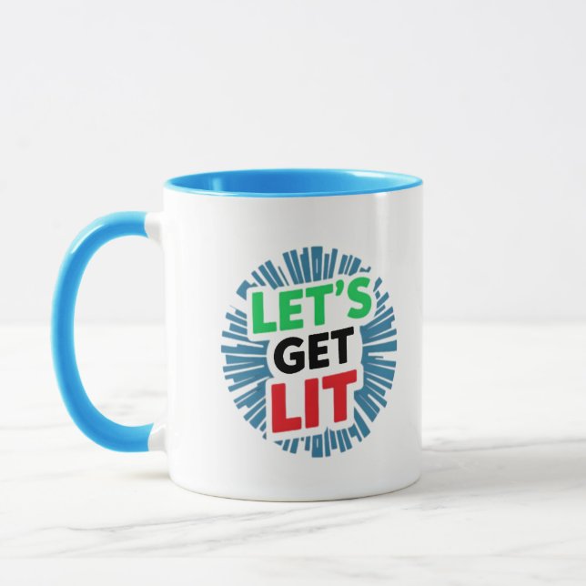 Mug Obtenons un Art numérique graphique de Noël brilla (Gauche)