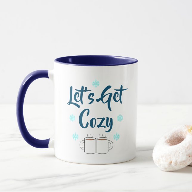 Mug Obtenons une boisson chaude confortable (Avec donut)