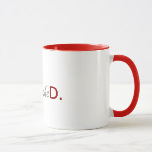 Mug Obtention du diplôme drôle finie