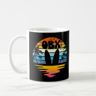 Mug OBX Banques extérieures Caroline du Nord Retro Sun
