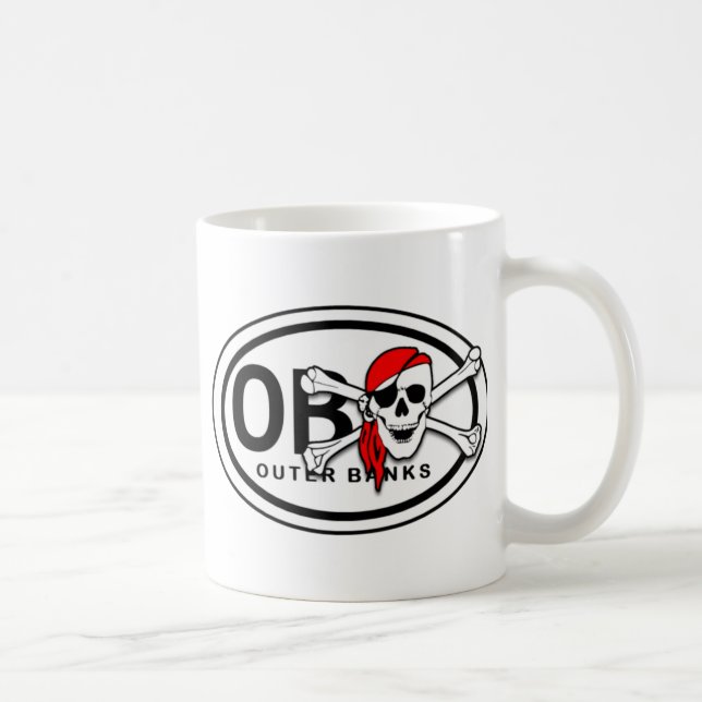 Mug OBX Crâne et os croisés Pirate Musique (Droite)