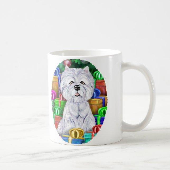 Mug Occasion de Noël Westie (Droite)