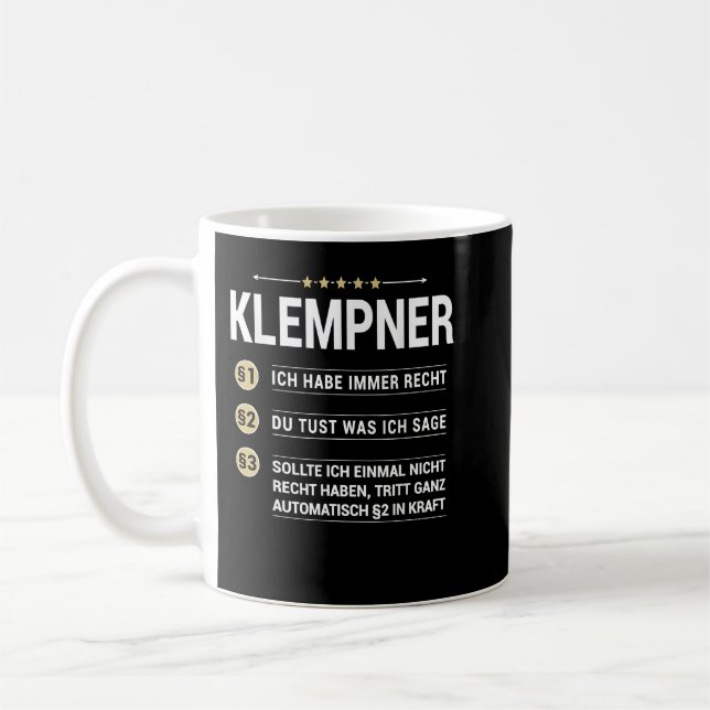Mug Occupation du plombier mes propres paragraphes (Gauche)