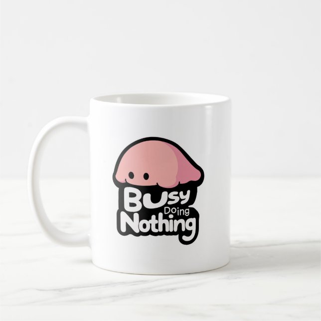 Mug Occupé à Rien Faire - Joli Blob Rose (Gauche)