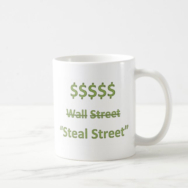 Mug Occupez Wall Street rétro (Droite)