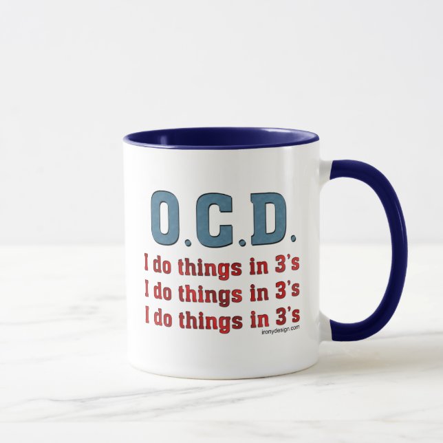 Mug OCD I Do Things in 3 (Droite)