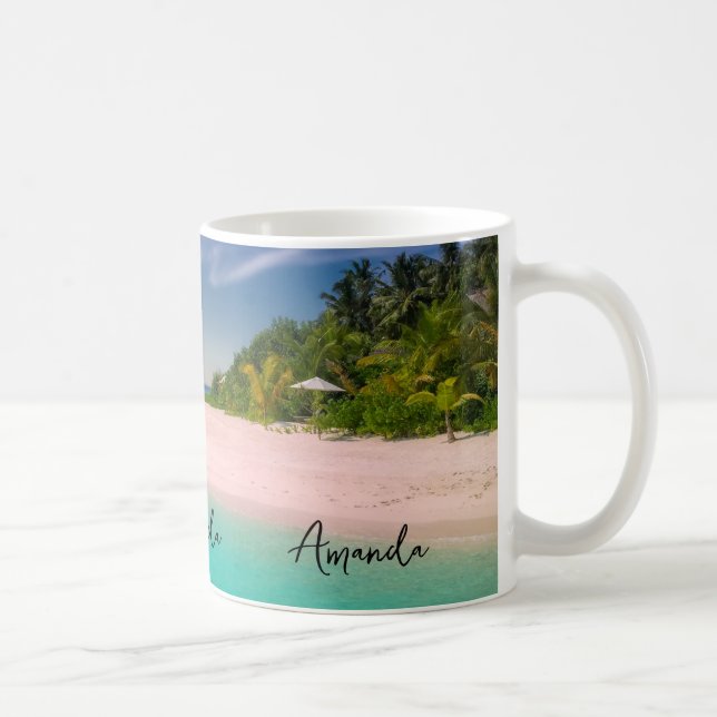 Mug Océan aigue-marine Plage tropicale Paysage (Droite)