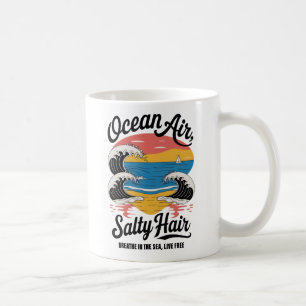 Mug Ocean Air Salty Hair Surf Beach Design