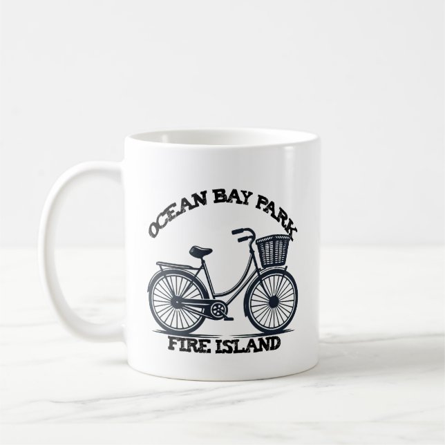 Mug OCEAN BAY PARK Fire Island vélo plage d'été maman (Gauche)
