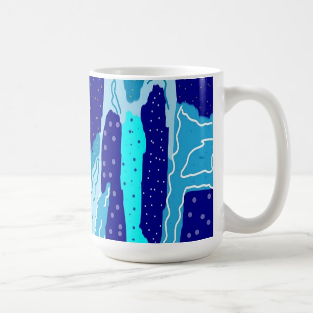 Mug Océan Bleu Icy Abstrait (Droite)