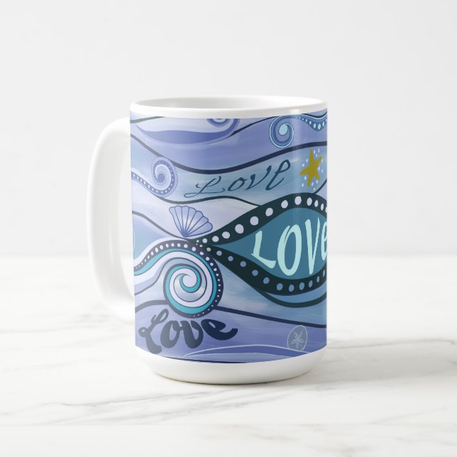 Mug Océan d'amour Art contemporain (Devant gauche)