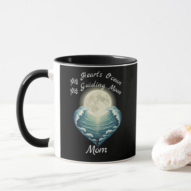 Mug Ocean Heart Guiding Moon Mom (Avec donut)