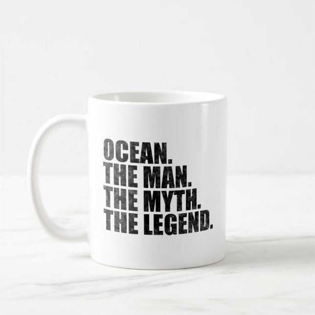 Mug Ocean name, Ocean The Man The Myth The Legend (Gauche)