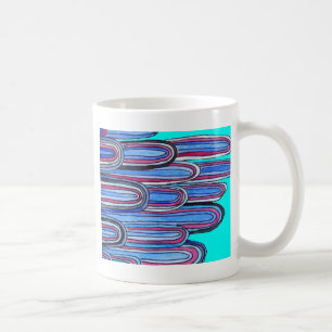 Mug Ocean Waves aqua blue pattern