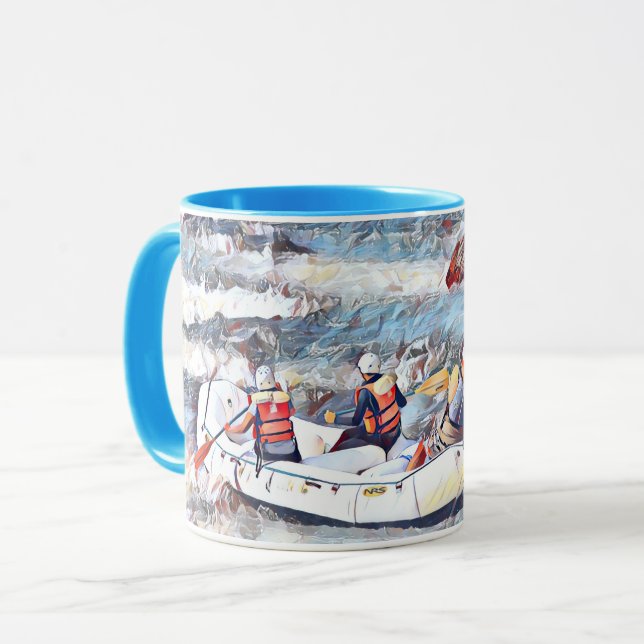 Mug Ocoee River Tennessee Peinture de rafting en eau v (Devant gauche)