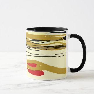 Mug Ocre et rouge>Mugs Abstraits