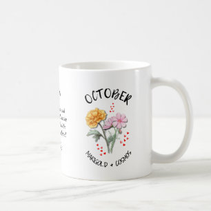 Mug OCTOBRE Mois de naissance Fleur Chrétien personnal