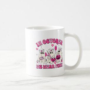 Mug Octobre Nous Portons Pink Nurse Fantôme Halloween