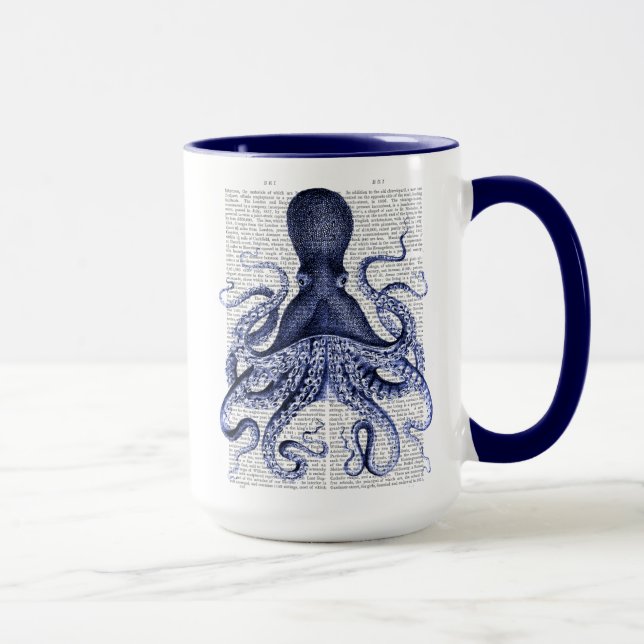 Mug Octopus bleu (Droite)