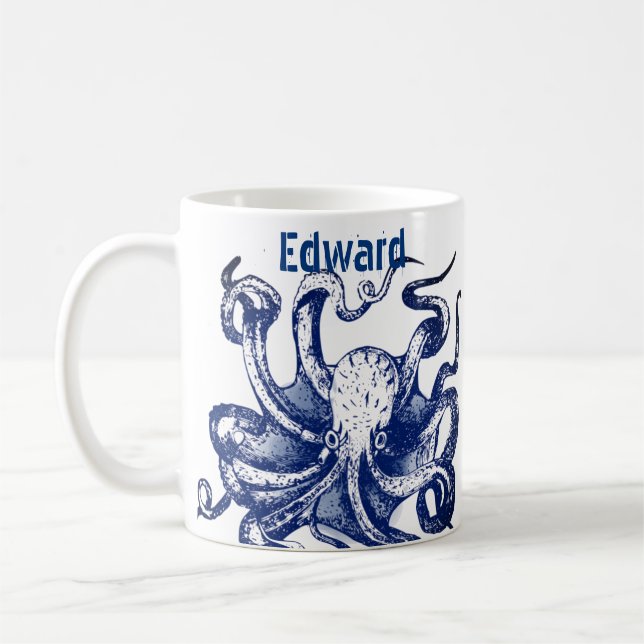 Mug Octopus bleu (Gauche)