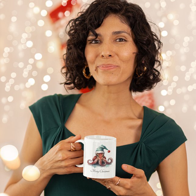 Mug Octopus Christmas Joy, coutume (Créateur téléchargé)