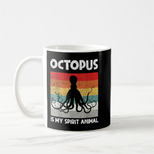 MUG OCTOPUS EST MON ESPRIT ANIMAL, FUNNY OCTOBRE FEMME