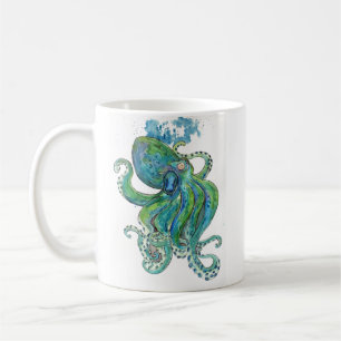Mug Octopus vert et bleu