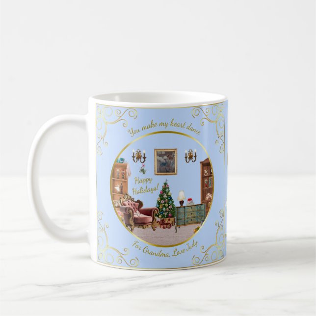 Mug Ode au ballet Casse-Noisette personnaliser carreau (Gauche)