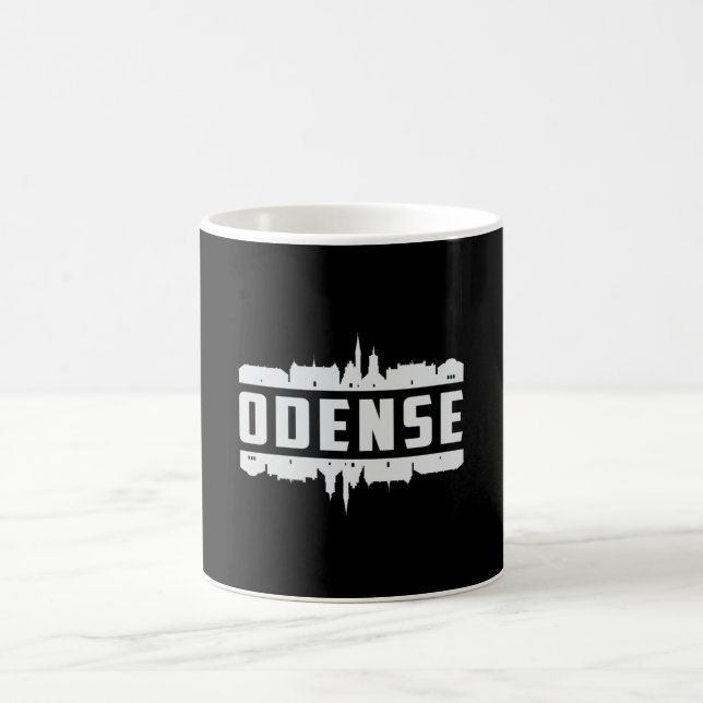 Mug Odense Danemark City Skyline Cityscape Funny Cadea (Centre)